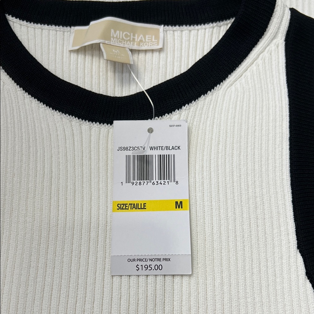 Michael Kors Black and White Knit dress